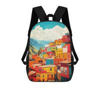 sinyumoney La Paz Bolivia Art Mochila Escolar Infantil Impresa En 3D, Mochila Informal De Moda Para Niños, Mochila De Viaje De Alta Capacidad Para Libros Para Niños 17inch