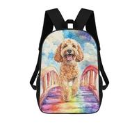 sinyumoney Labradoodle Rainbow Bridge Mochilas Infantiles Escolares Impresas En 3D, Mochilas Para Niños, Mochilas De Viaje Para Niños Y Niñas, Mochilas Escolares Para Niños 17inch