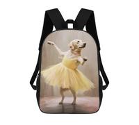 sinyumoney Labrador Ballerina Mochilas Para Niños 17inch Mochila Escolar Mochila Escolar Impresa En 3D Para Niños De Primaria Y Secundaria