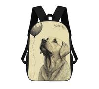 sinyumoney Labrador Balloon Mochila Escolar Para Niñas Mochila Impermeable Mochila Informal De Día Mochila Ligera Para Niño Y Niña Mochila Escolar 17inch
