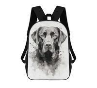 sinyumoney Labrador Black Ink Art Mochila Escolar Resistente Al Agua, Mochila De Viaje, Bolsa Para Computadora Para La Escuela/trabajo/viajes 17inch