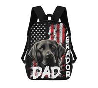 sinyumoney Labrador Dad American Flag Mochila Escolar, Mochila Para Portátil, Mochila Para Niños/niñas/adolescentes 17inch