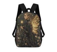 Sinyumoney Labrador Retreiver In Armor Mochilas Escolares Para Niños, Bolsa De Escuela Impresa En 3D Para Niños, Estudiantes De Primaria Y Colegio, Golden Fairy In A Forest, 17"