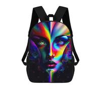 sinyumoney Lady Surreal 01 Mochila Escolar Para Niños Mochila Escolar Impresa En 3D Mochila Escolar De Moda Para Niños De Primaria Y Secundaria 17inch