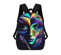 sinyumoney Lady Surreal 06 Mochila Escolar Infantil Impresa En 3D, Mochila Informal De Moda Para Niños, Mochila De Viaje De Alta Capacidad Para Libros Para Niños 17inch