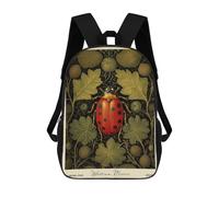 sinyumoney Ladybug William Morris Mochila Escolar Infantil De 17 Pulgadas, Impresa En 3D, Estilo Casual, Para Niños, Ideal Para Viajes, Como Mochila Escolar O Para Llevar Libros.