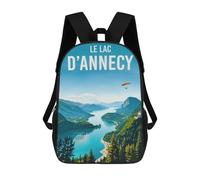 sinyumoney Lake Annecy French Alps Travel Mochila Escolar Grande Resistente Al Agua Para Portátil Para La Escuela/trabajo/viajes 17inch