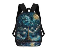 sinyumoney Lake at Eiffel Tower Mochilas Para Niños Y Estudiantes, Mochilas Escolares Impresas En 3D, Mochilas Para Estudiantes De Primaria Y Secundaria, Mochilas Para Niños Y Niñas 17inch