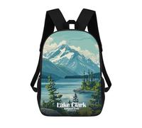 sinyumoney Lake Clark National Park, Alaska Mochila Escolar Para Niños Mochila Escolar Impresa En 3D Mochila Escolar De Moda Para Niños De Primaria Y Secundaria 17inch