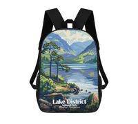 sinyumoney Lake District National Park Mochila Escolar Infantil Impresa En 3D, Mochila Informal De Moda Para Niños, Mochila De Viaje De Alta Capacidad Para Libros Para Niños 17inch