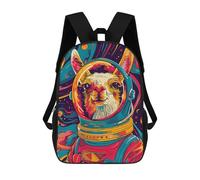 sinyumoney Lama Astronaut Space Mochilas Para Niños Mochila Escolar Mochila Escolar Impresa En 3D Mochilas Escolares De Moda Para Niños De Primaria Y Secundaria 17inch