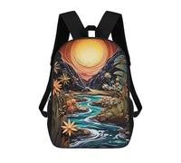 sinyumoney Landscape Paper Quilling Mochilas Impresas En 3D Para Niños 17inch Mochilas De Moda Informales Para El Día A Día, Bolsas De Viaje, Mochilas Informales Para Exteriores Para Niños Y Niñas