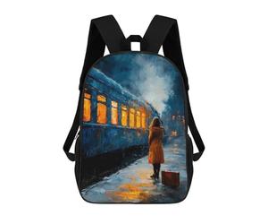 sinyumoney Last Train - A Pause Before The Goodbye Mochila Escolar Impresa En 3D Mochila Escolar De Moda Para Niños Mochilas Para Niños Estudiantes De Secundaria 17inch