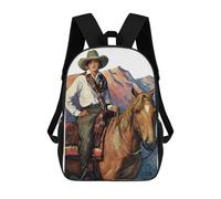 sinyumoney Lasy on The Horse Mochilas Para Niños Y Estudiantes, Mochilas Escolares Impresas En 3D, Mochilas Para Estudiantes De Primaria Y Secundaria, Mochilas Para Niños Y Niñas 17inch