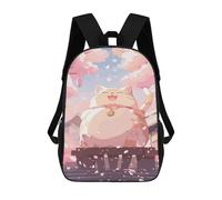 sinyumoney Laughing Kawaii Cat Japan Mochilas Para Niños Mochila Escolar De Moda Mochila Escolar Impresa En 3D Para Niños Estudiantes De Primaria Y Secundaria 17inch