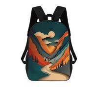 sinyumoney Layered Mountain Landscape with Winding Road Mochila Escolar Para El Trabajo, Negocios, Universidad Y Escuela Para Hombres, Mujeres Y Adolescentes 17inch