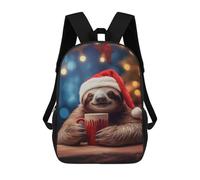 sinyumoney Lazy Sloth Hot Chocolate Mochila Escolar Para Niñas Mochila Impermeable Mochila Informal De Día Mochila Ligera Para Niño Y Niña Mochila Escolar 17inch