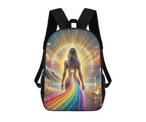 sinyumoney Leading The Rainbow Mochila Escolar Resistente Al Agua, Mochila De Viaje, Bolsa Para Computadora Para Niñas, Niños Y Adolescentes 17inch
