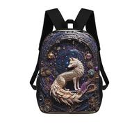 sinyumoney Legend Steampunk Fox Mochila Escolar Infantil De 17 Pulgadas, Impresa En 3D, Estilo Casual, Para Niños, Ideal Para Viajes, Como Mochila Escolar O Para Llevar Libros.