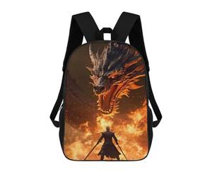 sinyumoney Legendary Fire Dragon Mochila Escolar, Mochila De Viaje, Mochila Universitaria Para Niños/niñas/adolescentes 17inch