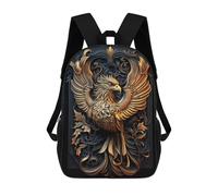 sinyumoney Legendary Golden Phoenix Mochilas Para Niños 17inch Mochila Escolar Mochila Escolar Impresa En 3D Para Niños De Primaria Y Secundaria