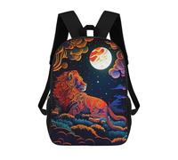 sinyumoney Leon Neon Light Mochilas Impresas En 3D Para Niños, Mochila Escolar, Mochila Informal Para Exteriores, Mochila Informal De Moda Para Niños, Lindas Bolsas De Viaje 17inch