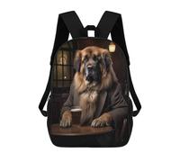 sinyumoney Leonberger Dog in The Mochila Escolar, Mochila Para Portátil, Mochila Para Adolescentes, Niñas, Niños, Mujeres Y Hombres 17inch