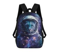 sinyumoney Leopard Astronaut Space Art Print Mochilas Para Niños 17inch Mochila Escolar Mochila Escolar Impresa En 3D Para Niños De Primaria Y Secundaria