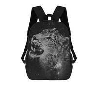 sinyumoney Leopard Black&White Mochila Escolar Infantil Impresa En 3D Para Niños, Mochila De Viaje De Alta Capacidad, Mochilas Para Libros De 17 Pulgadas Para Niños
