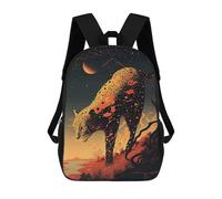 sinyumoney Leopard Cheetah Jaguars Mochila Escolar Para Niñas Y Niños, Mochilas De Gran Capacidad, Mochilas Ligeras Para Niños Y Estudiantes 17inch