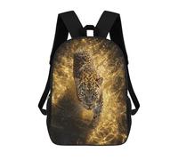 sinyumoney Leopard in Golden Water-1 Mochila Escolar Para Ordenador Portátil Para La Escuela/trabajo/viajes: Perfecta Para Viajes, Trabajo Y Uso Diario 17inch
