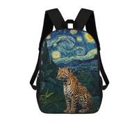 sinyumoney Leopard in Starry Night Style Mochila Infantil Para Niñas, Mochila Escolar 3D, Mochila Para Niños Pequeños, Mochila Informal De Día, Mochila Escolar De Moda 17inch