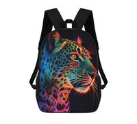 sinyumoney Leopard Neon Mochilas Impresas En 3D 17inch Mochila Escolar Infantil Para Exteriores, Mochila Informal De Día, Bolsas De Viaje Informales Para Estudiantes De Secundaria