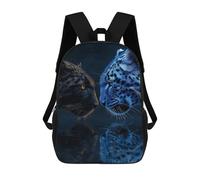 sinyumoney Leopard Reflections Blue Vs Black Mochila Escolar, Bolso Resistente Para Portátil, Ideal Para Acampar, Aventuras Al Aire Libre Y Viajes Diarios 17inch
