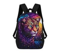 sinyumoney Leopard Stained Glass Mochila Escolar Mochilas Escolares Para Niñas Y Niños Mochila Con Bolsillo Mochila Escolar De Moda Mochila Infantil 17inch