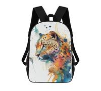 sinyumoney Leopard Watercolor Art 17inch Mochilas Escolares Impresas En 3D, Mochilas Escolares De Moda Para Niños De Primaria Y Secundaria