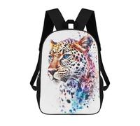 sinyumoney Leopard Watercolor Art Mochila, Mochila Escolar Impresa En 3D, Bolsa Para El Almuerzo Escolar, Mochila De Viaje, Mochila Para Amigos, Mochila Escolar Para Niñas Y Niños 17inch