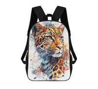sinyumoney Leopard Watercolor Portrait Mochila Para Niños, Adolescentes Y Estudiantes, Mochilas Para Niñas, Mochilas Para Niños Pequeños, Primaria Y Secundaria 17inch