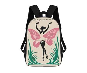 sinyumoney Les Figures De Ballet Art Print Mochila Escolar, De Viaje, Universitaria, Para El Campus, Para Actividades Al Aire Libre Y Deportes 17inch