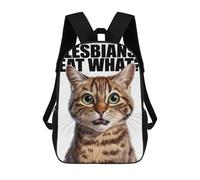 sinyumoney Lesbians Eat What Cat Mochila Escolar Infantil De 17 Pulgadas Con Estampado 3D De Películas De Anime Para Niños, Mochila De Viaje, Mochila Escolar Infantil