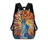 sinyumoney Liberty Picasso Cubism Art Mochilas De Moda Impresas En 3D 17inch Mochila Escolar Informal Para Niños De Primaria Y Secundaria