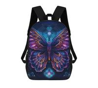 sinyumoney Light Pattern Butterfly Mochilas Escolares Mochila Escolar Ligera Mochila De Día Mochila Escolar Para La Universidad Para Niños/Niñas/Adolescentes 17inch