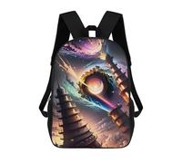 sinyumoney Lighthouse in Space Mochila Escolar Para Niños Mochila Escolar Impresa En 3D Mochila Escolar De Moda Para Niños De Primaria Y Secundaria 17inch
