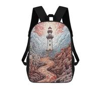 sinyumoney Lighthouse in The Clouds Mochilas Impresas En 3D Para Niños, Mochila Escolar, Mochila Informal Para Exteriores, Mochila Informal De Moda Para Niños, Lindas Bolsas De Viaje 17inch