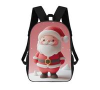 Sinyumoney Linda Santa Claus Mochila Escolar para Adolescentes, Impreso En 3D, Ajustable, Con Bolsillos De Moda Para Niños, Niños, Niñas Estudiantes Y Adolescentes, Cute Santa Claus, 17"