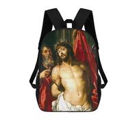Sinyumoney Linda Santa Claus Mochila Escolar para Adolescentes, Impreso En 3D, Ajustable, Con Bolsillos De Moda Para Niños, Niños, Niñas Estudiantes Y Adolescentes, Hombre de Sorrows by Rubens, 17"