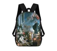 Sinyumoney Linda Santa Claus Mochila Escolar para Adolescentes, Impreso En 3D, Ajustable, Con Bolsillos De Moda Para Niños, Niños, Niñas Estudiantes Y Adolescentes, Los milagros de Javier, 17"