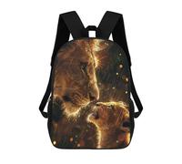sinyumoney Lion And Cub Mochila Infantil, Mochila Escolar Para Niños, Mochila Escolar Infantil Con Estampado 3D De Dibujos Animados, Mochila De Gran Capacidad Para Niños Y Niñas 17inch
