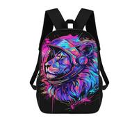 sinyumoney Lion Astronaut Helmet Art Print-1 Mochila Escolar Infantil De 17 Pulgadas Con Estampado 3D, Mochila Moderna Para Niños, Mochilas De Viaje, Bolsas Para Libros, Mochila Escolar Infantil