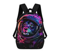 sinyumoney Lion Astronaut Helmet Art Print Mochilas De 17 Pulgadas Para Niños, Mochilas Escolares Impresas En 3D Para Estudiantes De Primaria Y Secundaria, Para Niños Y Niñas.